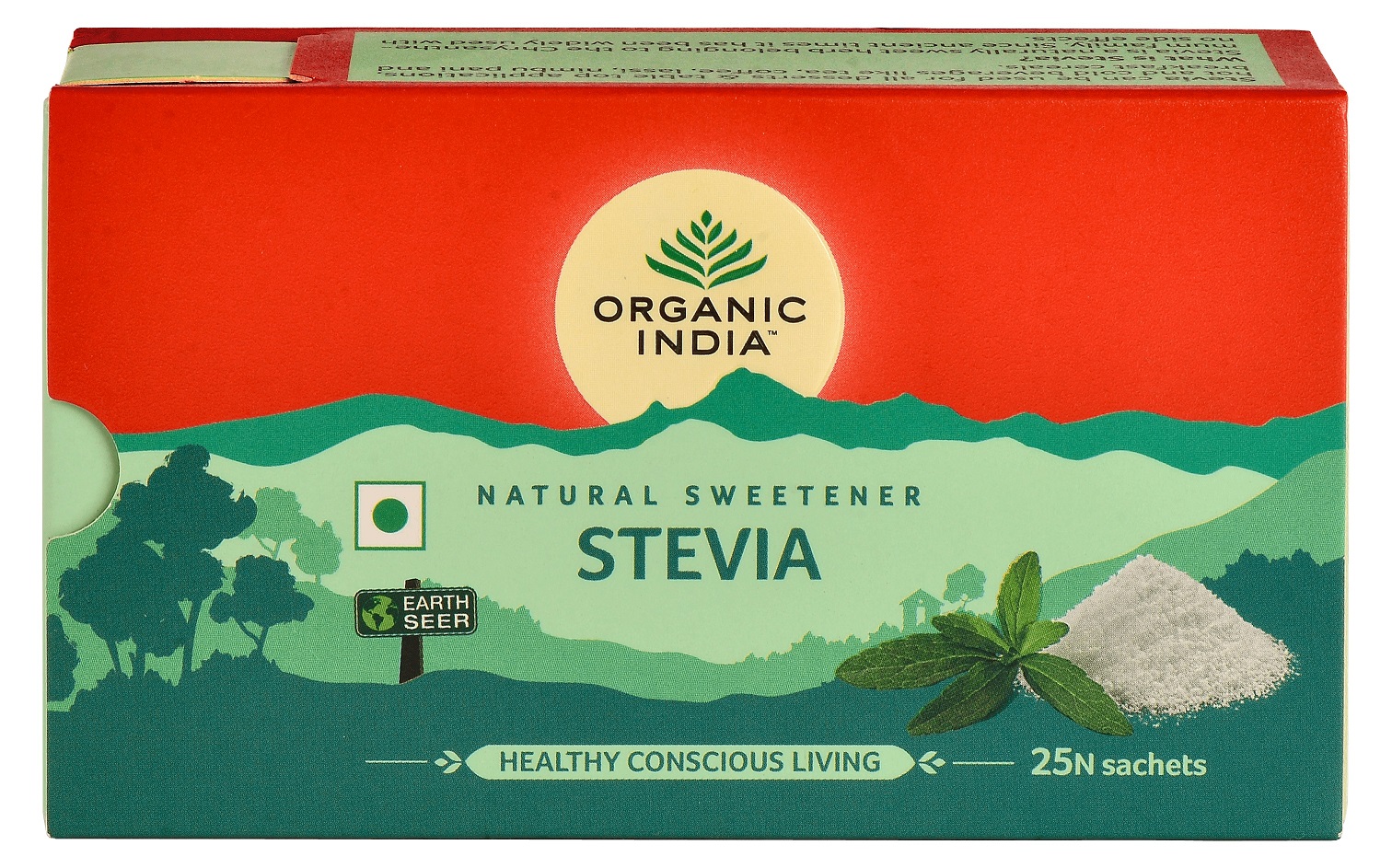 Stevia pudra Organic India (25 plicuri) – 25 g
